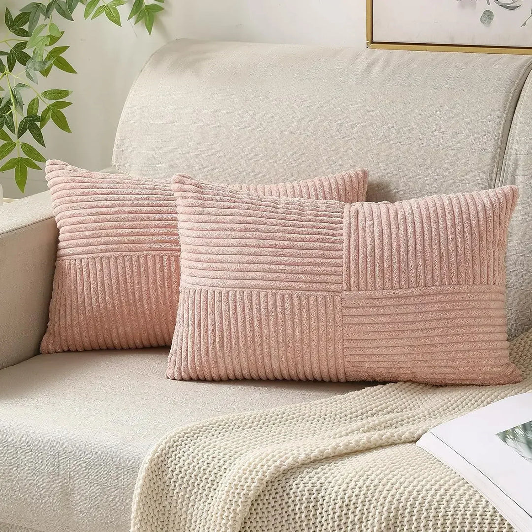 Kalsten | VelvetAura Cushion Cover - Stylish Striped Cushion Covers in Luxury Corduroy Set