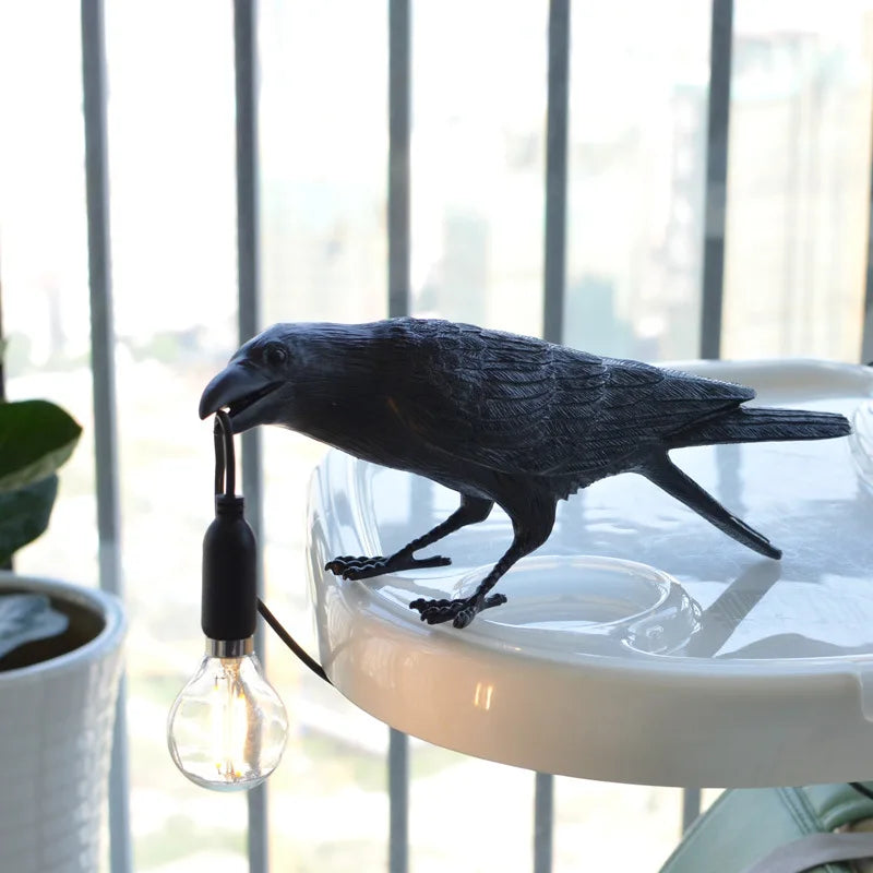 Modern Lucky Bird Table Lamp – Creative Resin Animal Design for Bedroom and Living Room | Kalsten