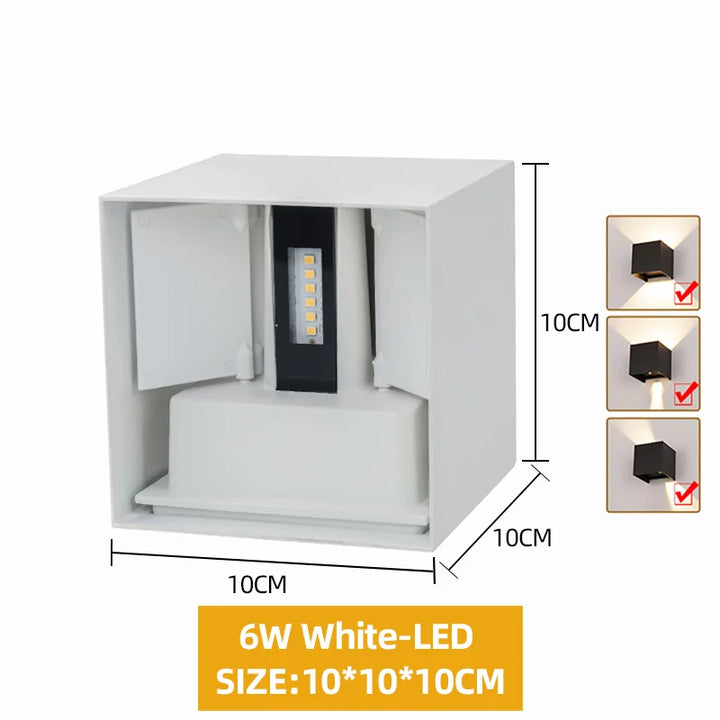 Contemporary Aluminum LED Wall Lamp - Waterproof IP65 Outdoor/Indoor Wall Light | Kalsten