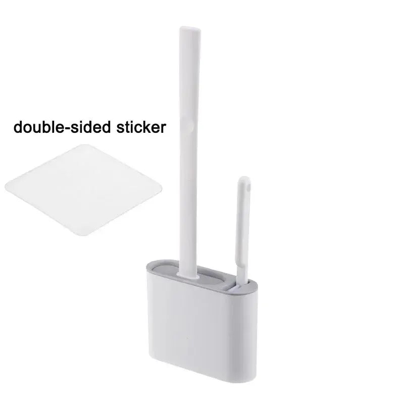 Kalsten | Toilet Brush HygieBrush DuoClean | 2-in-1 Silicone Toilet Brush Set with Wall Mount | Antibacterial & Space-Saving