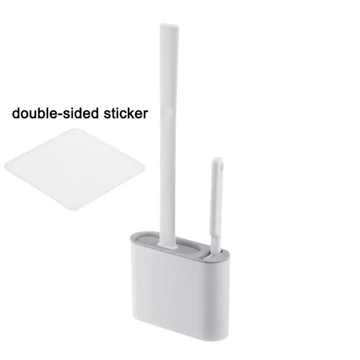 Kalsten | Toilet Brush HygieBrush DuoClean | 2-in-1 Silicone Toilet Brush Set with Wall Mount | Antibacterial & Space-Saving