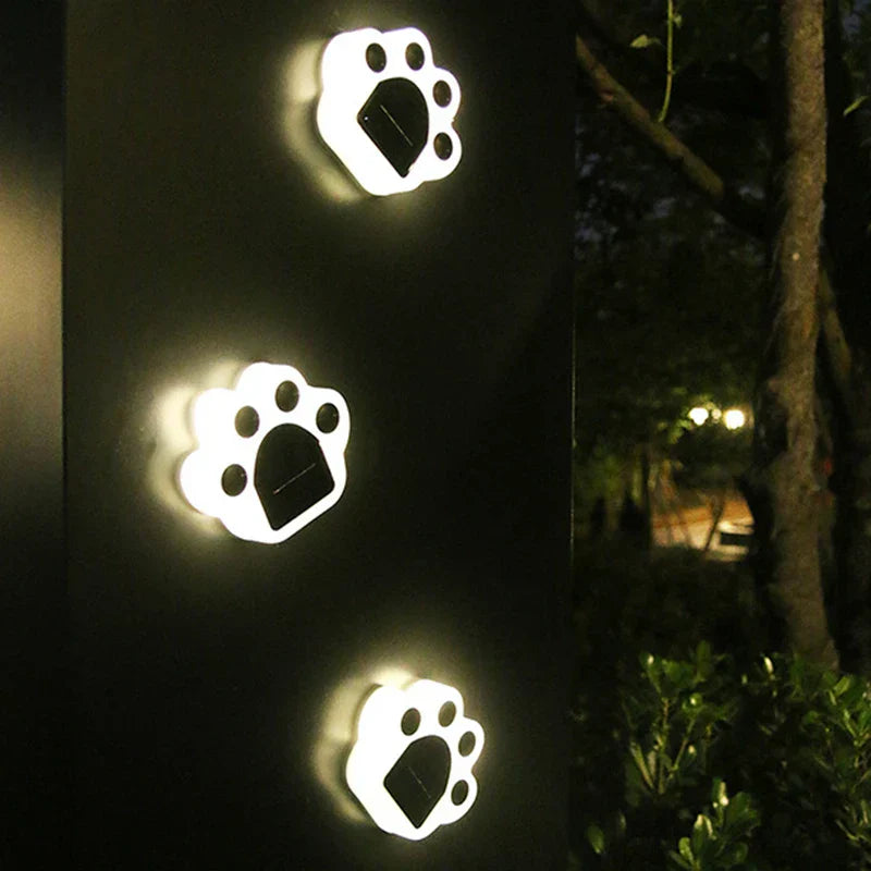 Solar LED Paw Lights for Garden and Path - Cute Solar Decorative Lights for Path Lighting, Ideal for Pet Lovers and Outdoor Decor | Kalsten