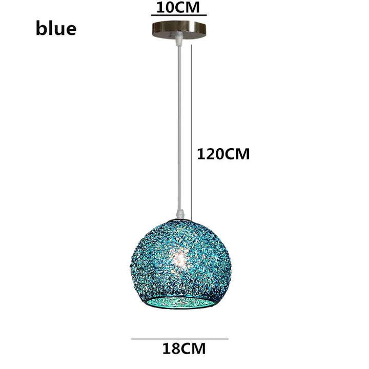 Modern Colorful Round Pendant Light – E27 LED Hanging Lamp for Bedroom, Living Room, Cafe, and Restaurant | Kalsten