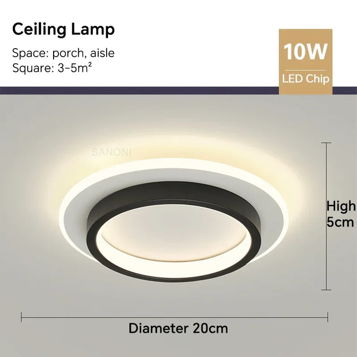 Modern LED Ceiling Lamp - Square Ceiling Light Fixture for Living Room, Stair, Aisle, and More | Kalsten