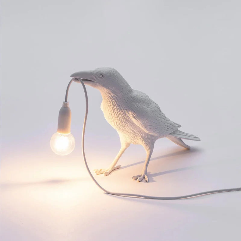 Modern Lucky Bird Table Lamp – Creative Resin Animal Design for Bedroom and Living Room | Kalsten