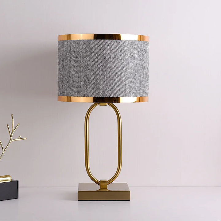 Luxurious European Cloth and Metal Table Lamp - Perfect for Study, Bedside, and Living Room Décor | Kalsten