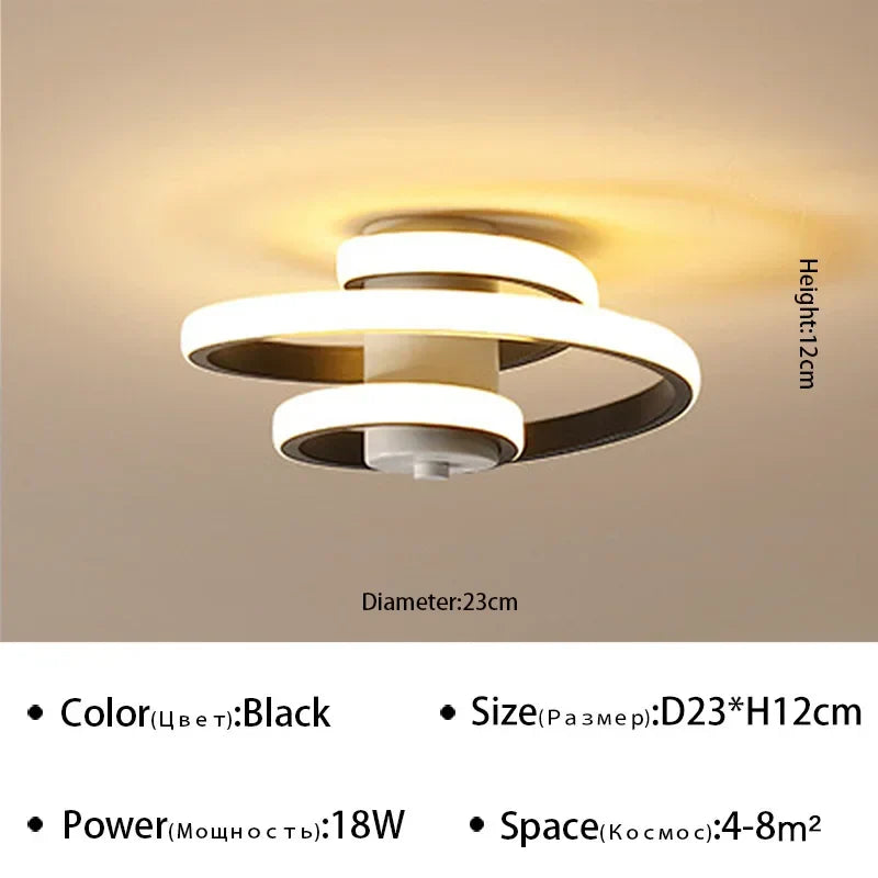 Modern LED Aisle Ceiling Lights | Surface Mounted for Bedroom, Living Room, Corridor, and Balcony | Kalsten