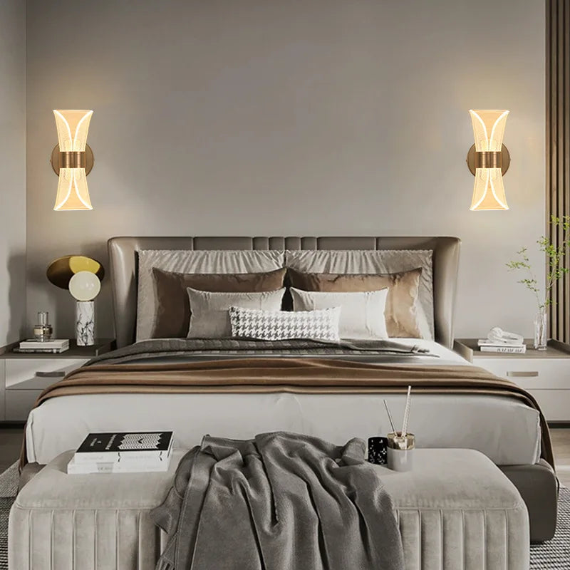 Luxury LED Acrylic Wall Lamp - Exquisite Illumination for Bedroom and Living Room | Kalsten