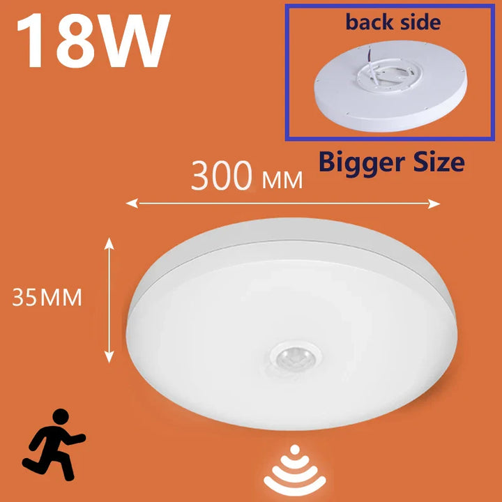 LED PIR Motion Sensor Ceiling Lamp - Modern Light Fixtures for Bedroom, Living Room, Stairs Lighting | Kalsten