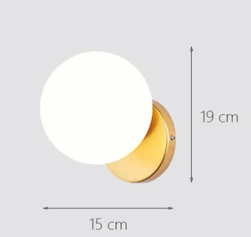 Modern LED Gold Glass Ball Wall Lamp for Indoor Lighting Decoration | Kalsten