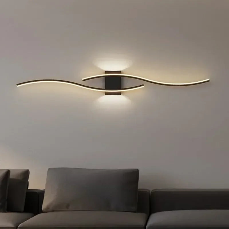Modern Minimalist LED Strip Wall Lamp – Dimmable Wall Sconce for Living Room, Bedroom, Restaurant, and Bathroom | Kalsten