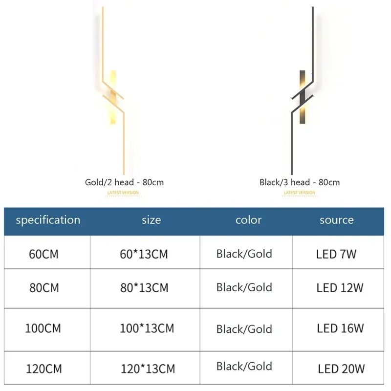 Modern LED Wall Lamp – Minimalist Design, Up & Down Lighting for Bedroom, Living Room, TV Sofa, and Lobby – Dimmable Wall-Mounted Light | Kalsten