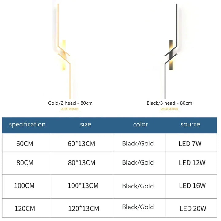 Modern LED Wall Lamp – Minimalist Design, Up & Down Lighting for Bedroom, Living Room, TV Sofa, and Lobby – Dimmable Wall-Mounted Light | Kalsten