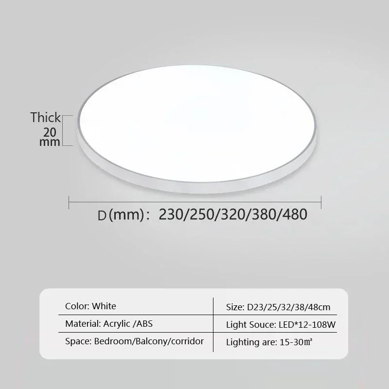 Modern LED Round Ceiling Lamps - Ceiling Light Fixtures for Living Room, Bedroom, Bathroom, Dining Room, Kitchen | Kalsten