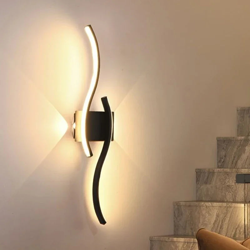 Modern Minimalist LED Strip Wall Lamp – Dimmable Wall Sconce for Living Room, Bedroom, Restaurant, and Bathroom | Kalsten