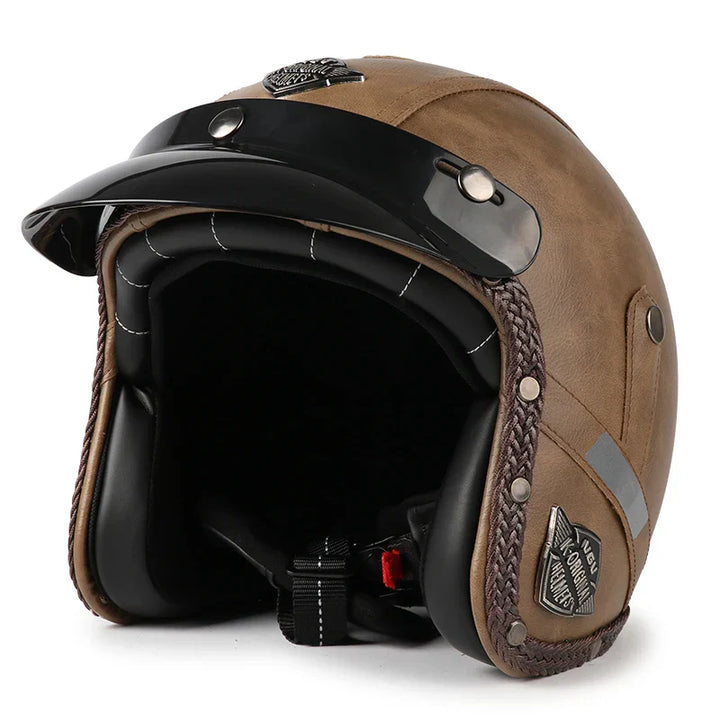 Kalsten | Retro Motorcycle Helmet – Kael – (Open Face 3/4)