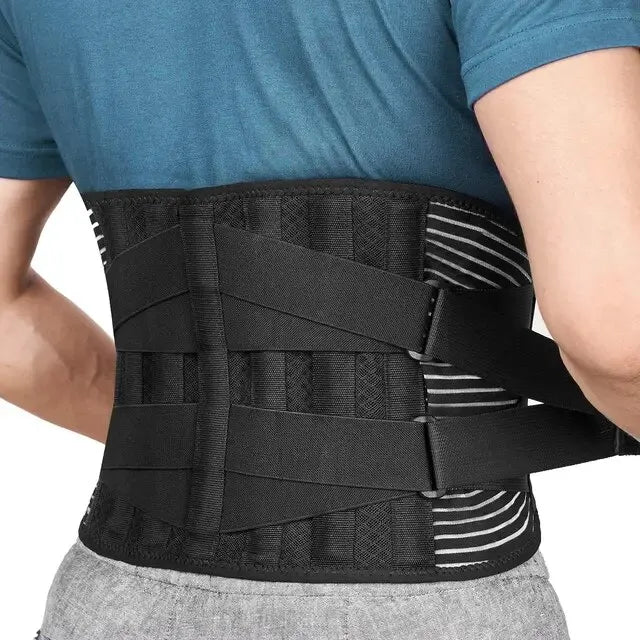 Kalsten | Back Support Belt OrthoFlexa | 360° Lumbar Support with Memory Aluminum & Steel Springs | Breathable & Invisible under Clothing