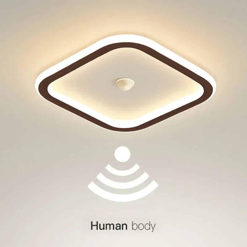 Modern LED Ceiling Lamp with Motion Sensor – Energy-Efficient Lighting for Living Room, Bedroom, Corridor, and Stairs (90-260V) | Kalsten