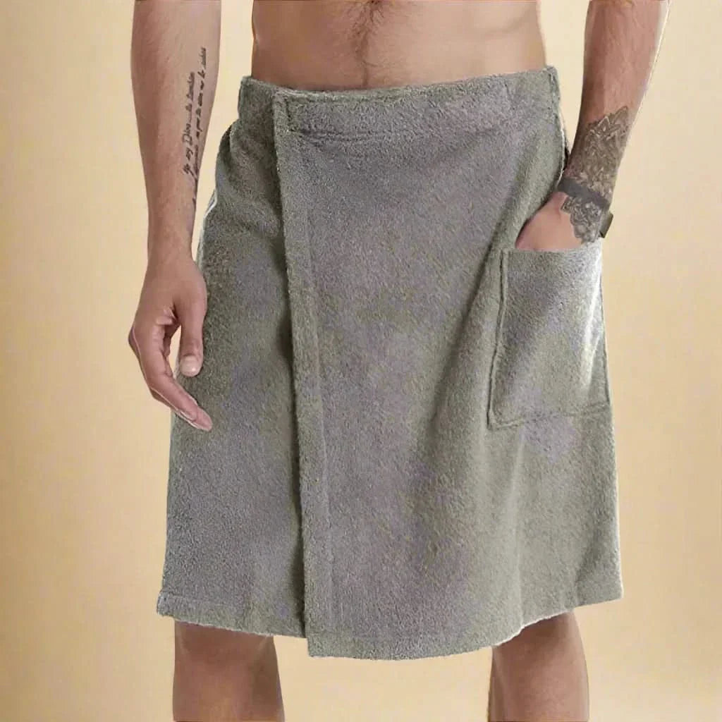Kalsten | PORTABLE BATH TOWEL ROBE – Soft & versatile bath towel with pockets for sauna, beach & fitness
