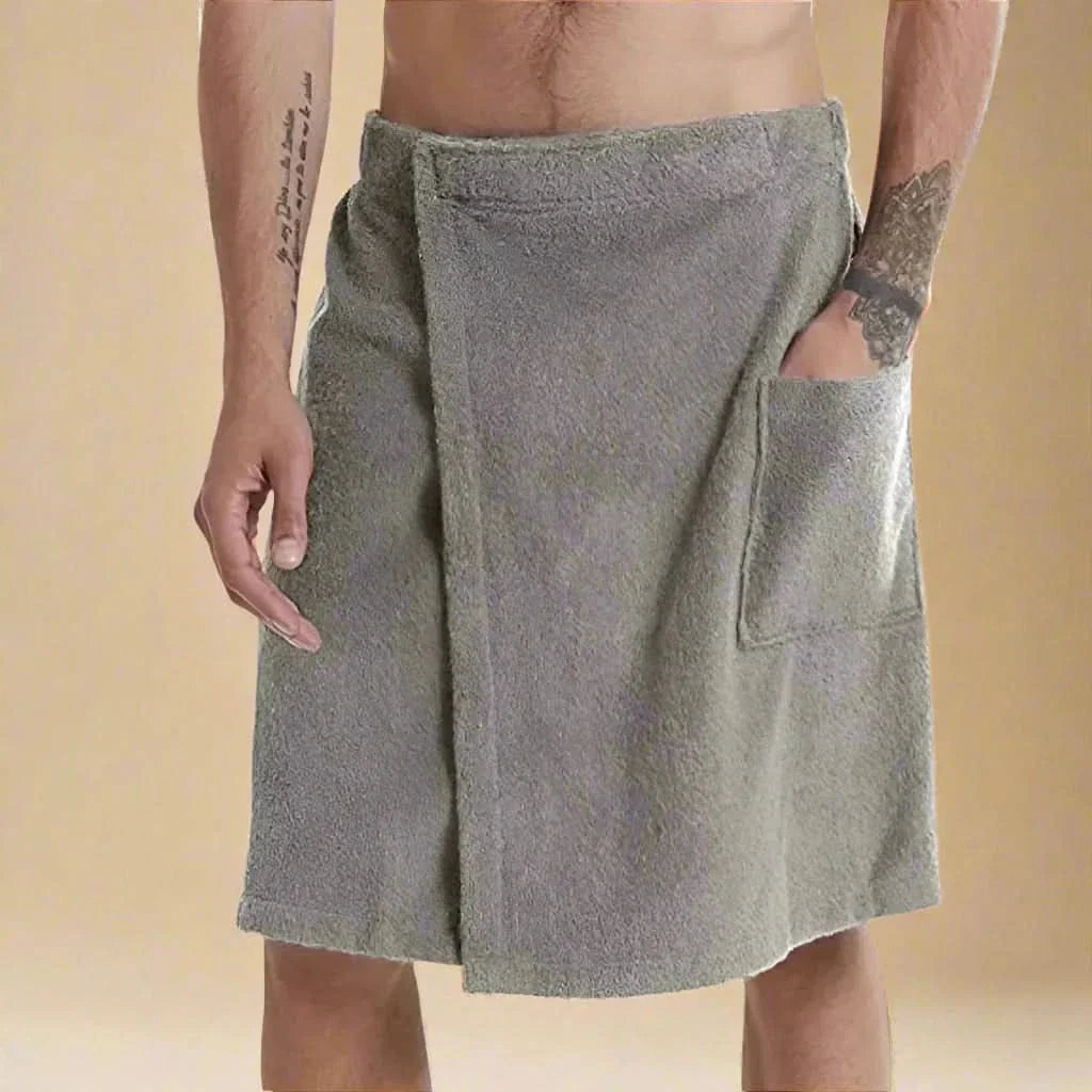 Kalsten | PORTABLE BATH TOWEL ROBE – Soft & versatile bath towel with pockets for sauna, beach & fitness