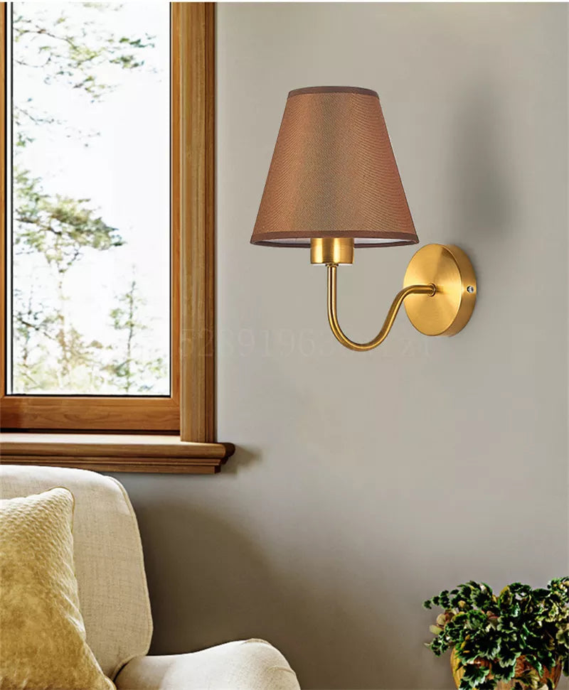 Fabric Wall Lamp – Rustic American Style