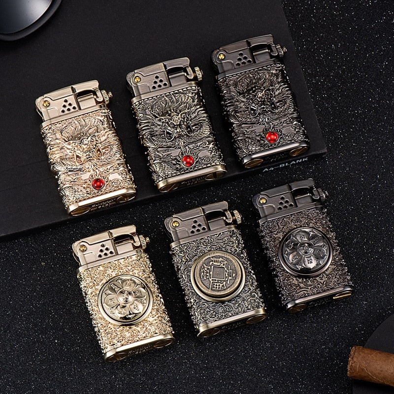 Dragon Wings Brass Kerosene Lighter | Kalsten