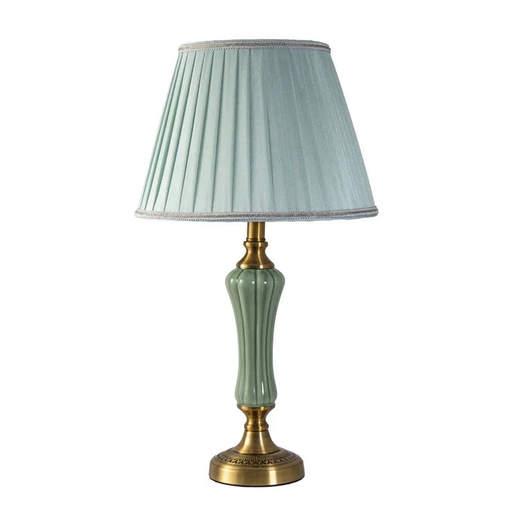 Modern Hotel Bedside Lamp Table Ceramic Light - Nordic Ins Fabric Desk Light - Household Foyer Living Room Bedside Study Desk Lamp | Kalsten