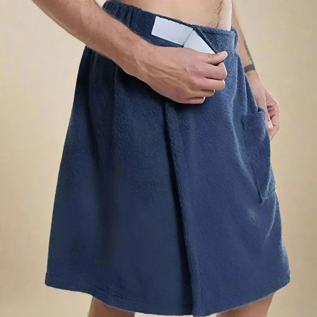 Kalsten | PORTABLE BATH TOWEL ROBE – Soft & versatile bath towel with pockets for sauna, beach & fitness