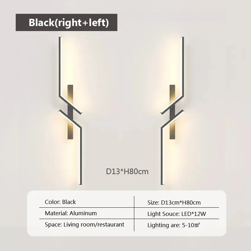 Modern LED Wall Lamp – Minimalist Design, Up & Down Lighting for Bedroom, Living Room, TV Sofa, and Lobby – Dimmable Wall-Mounted Light | Kalsten