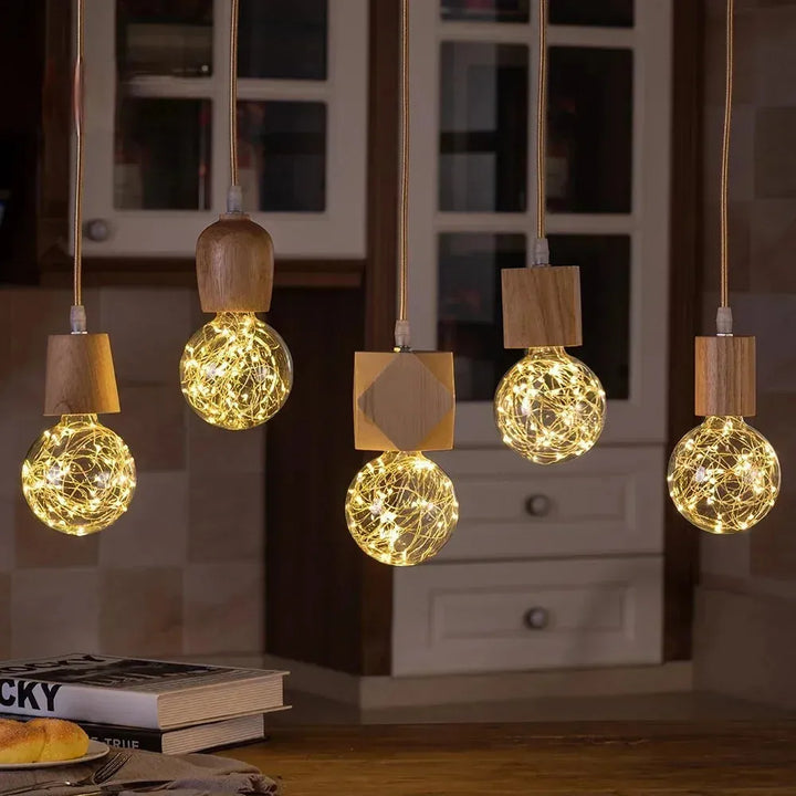 WoodGlow Light - Italian Commercial Wooden Pendant Lamp | Kalsten