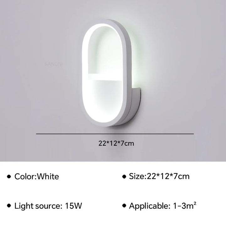 Modern LED Wall Lamp Bedside Sconce - Home Decor Lighting Fixture for Living Room, Bedroom, Hotel | Kalsten