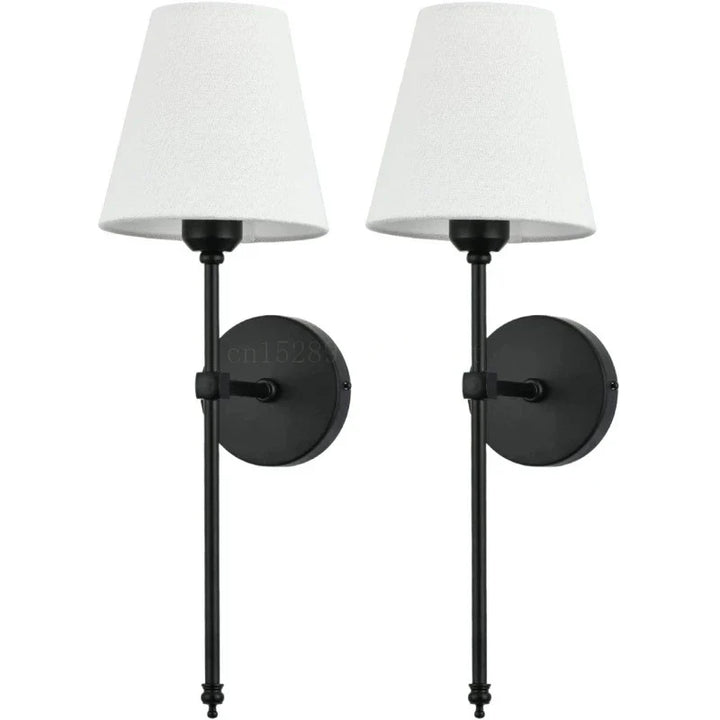 Modern LED Wall Lamp with Fabric Lampshade – Wall-Mounted Sconce for Bathroom, Bedroom, Corridor, or Stairway | Kalsten