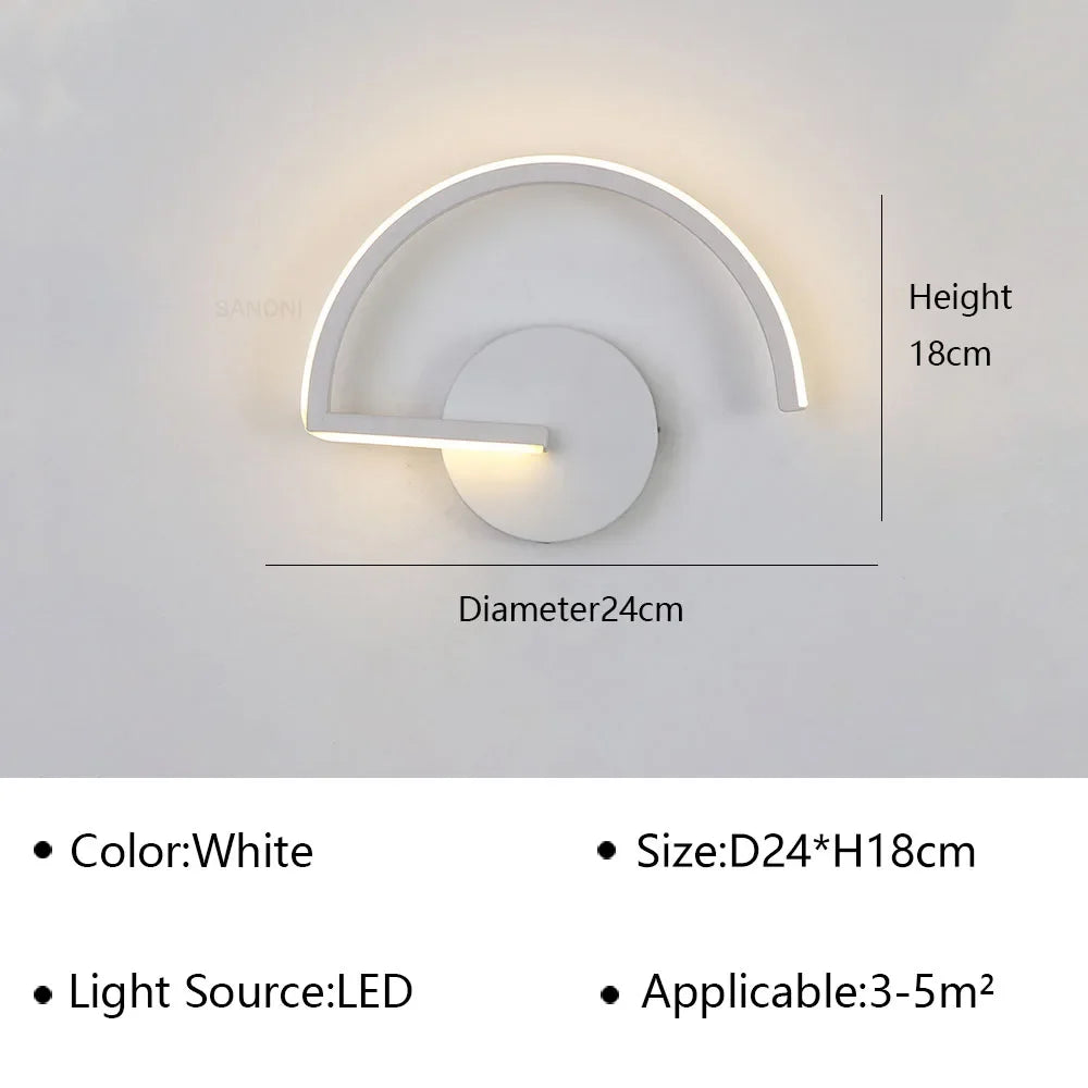 Modern LED Wall Lamp Bedside Sconce - Home Decor Lighting Fixture for Living Room, Bedroom, Hotel | Kalsten