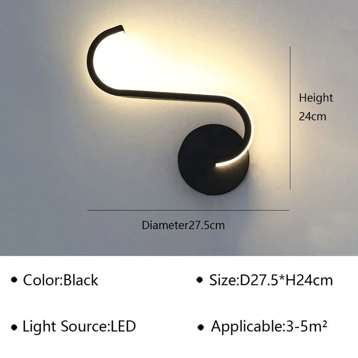 Modern LED Wall Lamp Bedside Sconce - Home Decor Lighting Fixture for Living Room, Bedroom, Hotel | Kalsten