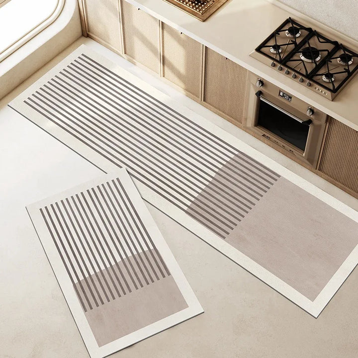 Kalsten | Pureterra | Kitchen Mat Super Absorbent | Non-Slip & Washable | Diatomite Design | Oval & Long Shape | Comfort Rug for Kitchen & Bathroom