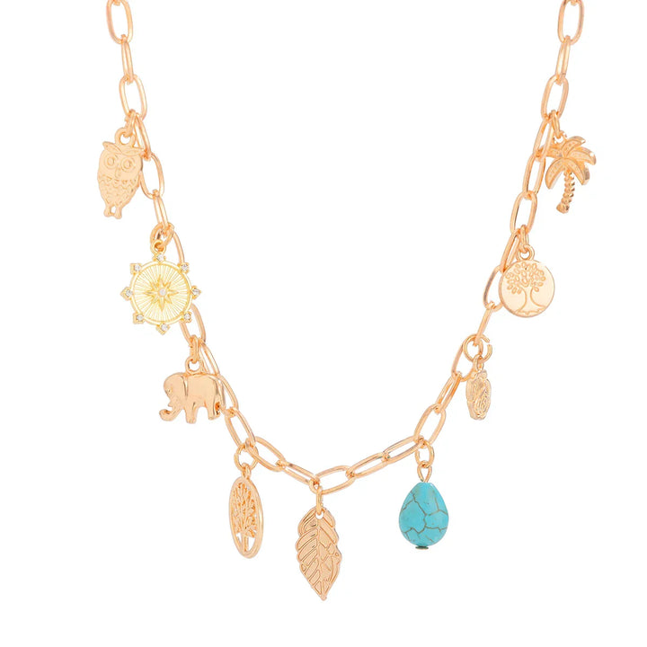 Kalsten | Paperclip Tropical Charm Necklace