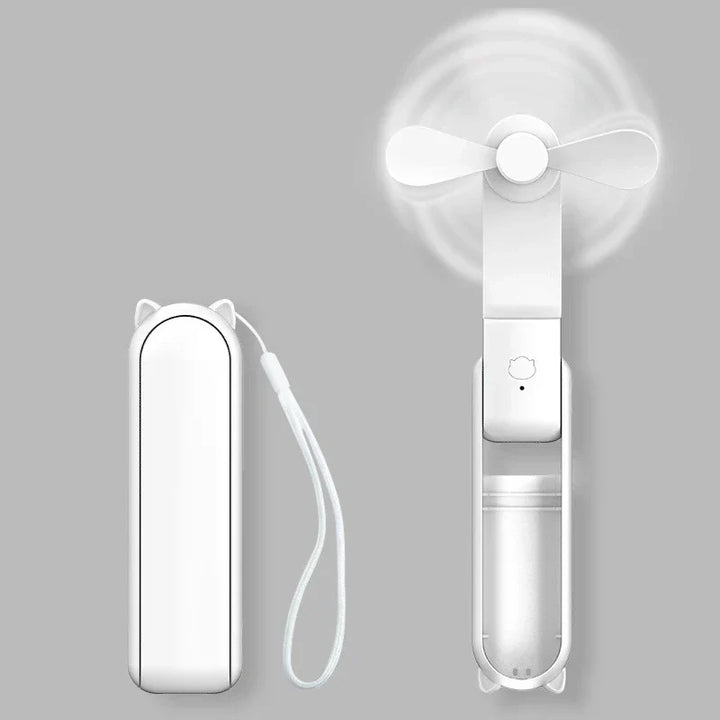 Foldable Mini-Hand Fan with Powerbank and Wristband – FrisMee 2-in-1 | Kalsten
