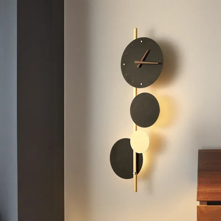 Modern LED Clock Wall Lamp – Stylish Wall-Mounted Light for Bedroom, Living Room, and Home Décor | Kalsten