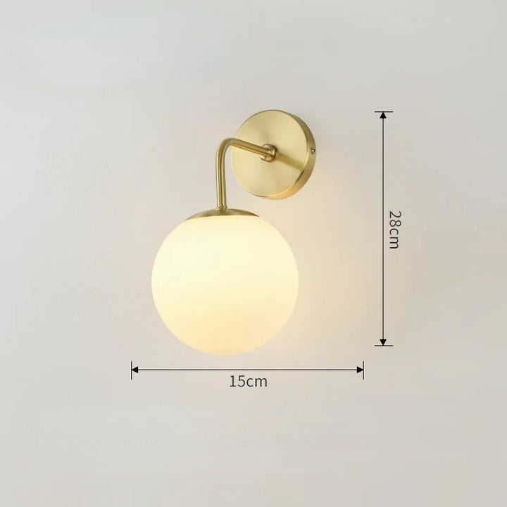 Modern LED Gold Glass Ball Wall Lamp for Indoor Lighting Decoration | Kalsten