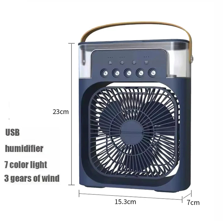 3-in-1 Mini Air Cooler Fan – Portable Household Air Conditioner with LED Night Light, Humidifier, and Adjustable Air for Home & Office | Kalsten