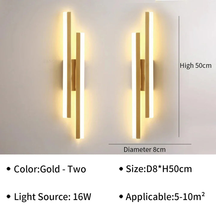 Modern LED Wall Light – Stylish Wall Sconce for Living Room, Stairs, Bedroom, and Corridor Interior Lighting | Kalsten