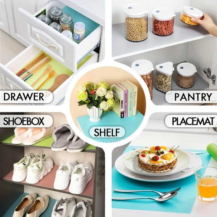 Kalsten | FridgeGuard 4-piece set fridge mats | EVA material | Washable, mold resistant & anti-oil | For fridge, drawers & shelves