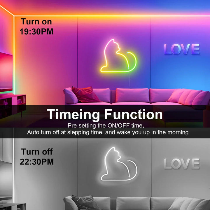 LED RGB Strip - Neon Ambient - Music Synchronization - USB - TV and Bedroom Decoration | Kalsten