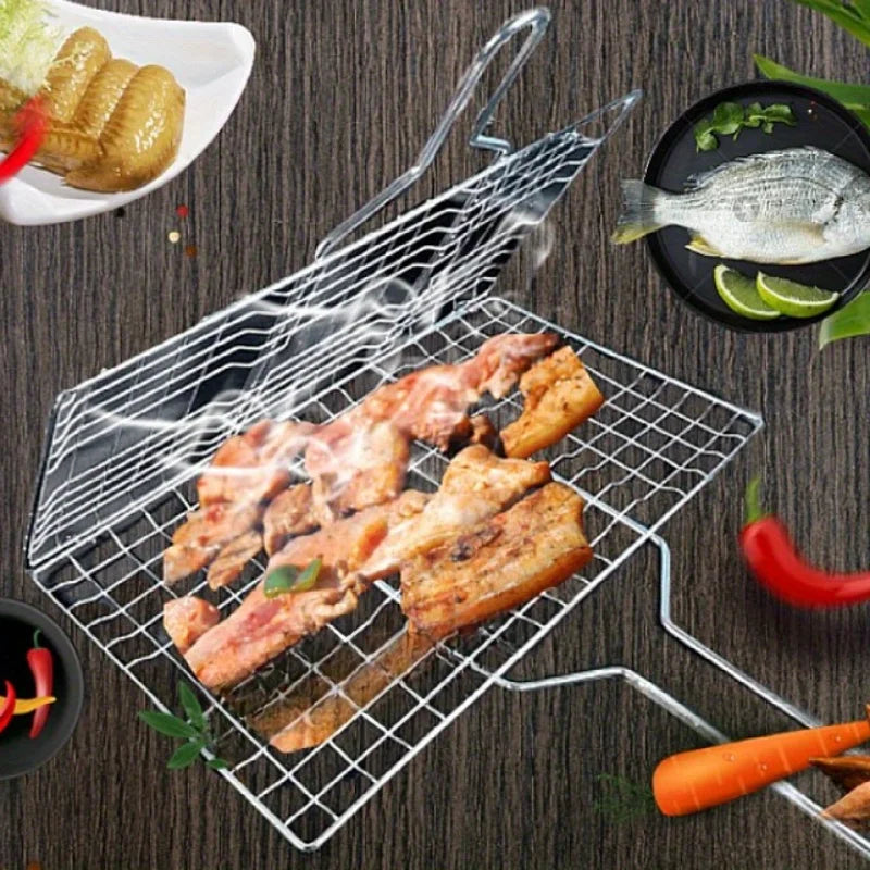 Kalsten | Grillaro BBQ Basket | Foldable & Non-Stick | Stainless Steel & Heat Resistant | For Meat & Vegetables