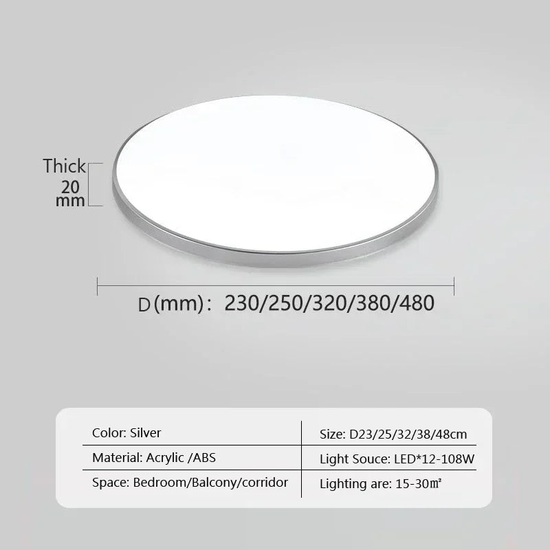 Modern LED Round Ceiling Lamps - Ceiling Light Fixtures for Living Room, Bedroom, Bathroom, Dining Room, Kitchen | Kalsten