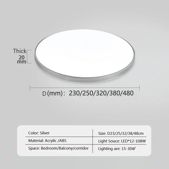 Modern LED Round Ceiling Lamps - Ceiling Light Fixtures for Living Room, Bedroom, Bathroom, Dining Room, Kitchen | Kalsten