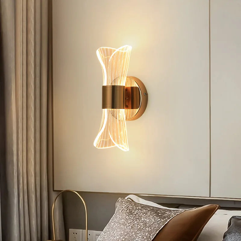 Luxury LED Acrylic Wall Lamp - Exquisite Illumination for Bedroom and Living Room | Kalsten