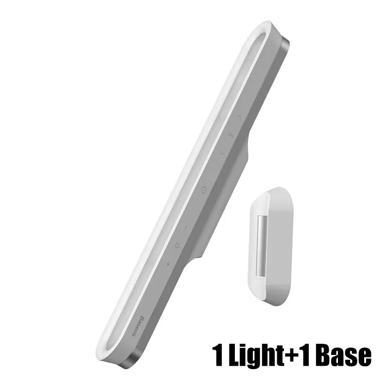 Baseus Magnetic Hanging LED Desk Lamp | Rechargeable, Stepless Dimming, Versatile Lighting for Desk, Cabinet, and Closet | Kalsten