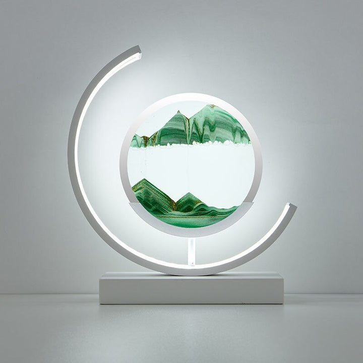 LED Table Lamp with Moving Sand Landscape – SandLight | Kalsten
