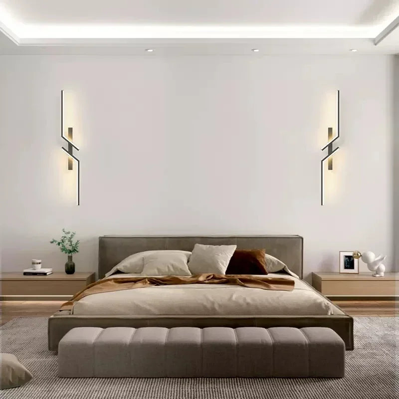 Modern LED Wall Lamp – Minimalist Design, Up & Down Lighting for Bedroom, Living Room, TV Sofa, and Lobby – Dimmable Wall-Mounted Light | Kalsten